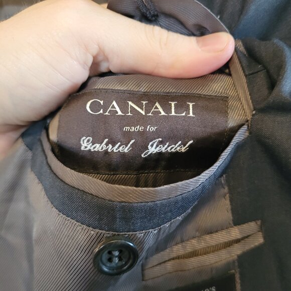 Canali Made in Italy Super 140s Wool Suit Jacket Blazer | EU 54 / US 44L - Picture 8 of 13